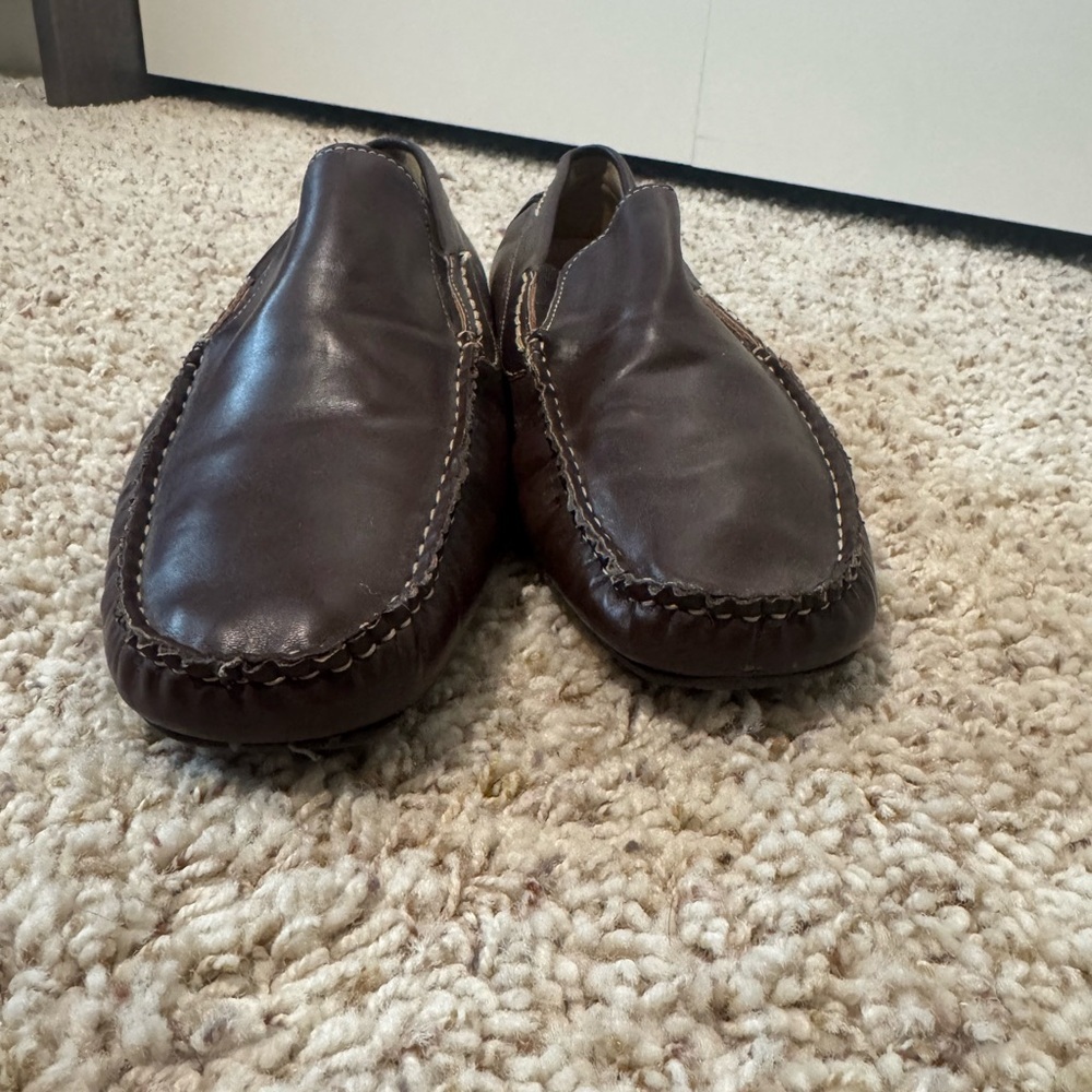 Steve Madden Dark Brown Leather Loafers - Picture 4 of 6